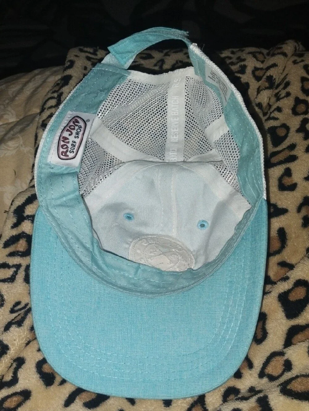 Ron Jon Light Teal and White Mesh Trucker Hat